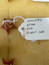 Vintage USSR Soviet Red Star Enlisted Field Cap Badge Hammer Sickle Insignia picture