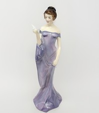 Royal Doulton Harmony HN 2824 Figurine 1977 Lady w Dove Lavender Dress England picture