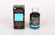 Diamine Shimmering Fountain Pen Ink - Blue Lightning (Silver) picture
