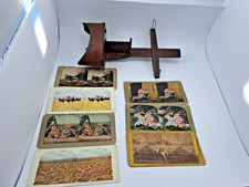 Antique Holmes-style Monarch Stereoscope 3D Viewer Wooden Handheld T10 picture