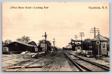 Churchville Riga New York West Shore Road Railroad Depot Postcard picture