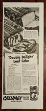 1952 Calumet Baking Powder w Recipe Vintage Print Advertisement picture