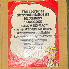 McDonald’s $10,000,000 Build A Big Mac Game Stamps In-Store Sign picture