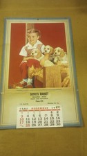 Vintage 1961 SAYRE'S MARKET Weston WV Calendar Charming Princess