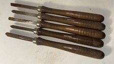 Vintage Craftsman 5 pc USA Lathe Wood Turning Chisel Set picture