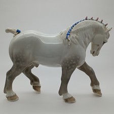 Rare Edward Boehm Percheron stallion picture