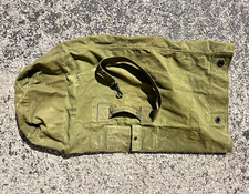 Vintage 1970s US Military Duffel Bag Olive Drab Canvas Army DSA 1975 37x20 picture