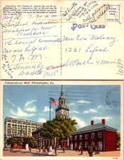 Philadelphia PA Independence Hall Postcard 61891 picture
