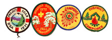 Vintage Group of Four 1970's Boy Scout Campout Patches 1st Group Offered picture