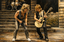 OZZY OSBOURNE & RANDY RHOADS Rock Concert Painting Style Art Poster Photo 24x36 picture