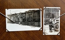 Antique 1919 Wooden Log Cabin “Mansion” at Big Bear Cali Camping Photos Lot of 2 picture