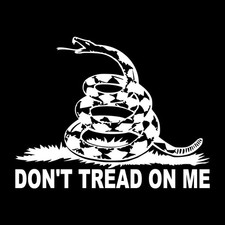 Don't Tread On Me Gadsden Flag 2A Decal Sticker White Die Cut Vinyl picture
