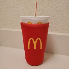 McDonald's LARGE Cold Cup Koozie Sleeve Java Sok Coca Cola RMHC picture