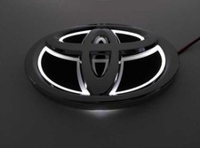Toyota 5D White LED Emblem 160x110mm Camry Hybrid XV50 Land Cruiser UZJ100W New picture