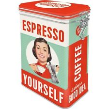 Nostalgic-Art - Metal Food Coffee Sugar Storage Tin Container Box - Espresso  picture