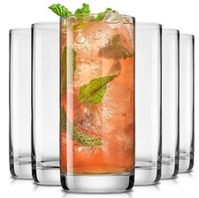 JoyJolt Faye 13oz Highball Glasses, 6pc Tall Glass 6 Count (Pack of 1), HH655 picture