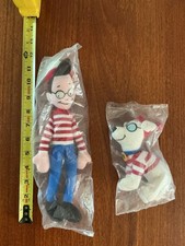Vintage SEALED 1997 Quaker Oats Where's Waldo Quaker Oats Vintage Plush & Woof picture