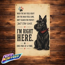 Scottish Terrier Dog Tin Sign 8x12 Retro Pet Portrait Home Metal Art picture
