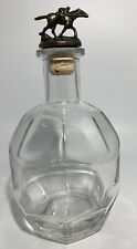 Vintage Blanton Decanter Brass Racehorse Stopper Empty Kentucky Whiskey picture
