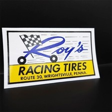 Roy's Racing Tires Vintage Style DECAL, Vinyl STICKER, hot rod, rat rod picture