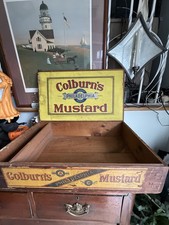 Antique Colburbs Mustard General Store Display Box Super Graphics picture