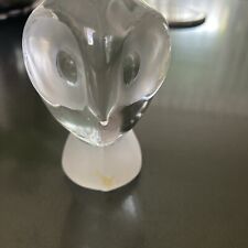 Vtg Reijmyre Lead Crystal Owl Figurine Paperweight 3.5