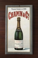 Rare Vintage Advertising Card Sign Chapin & Cie French Champagne Wine picture