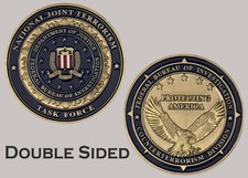FBI National Joint Terrorism Task Force Eagle Justice Seal Challenge Coin  J#21 picture