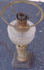 Antique Converted Glass Table Lamp – BEAUTIFUL DETAILS – NEEDS TLC - COLLECTIBLE picture