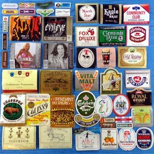 50 LABELS Beer Wine Liquor Worldwide Variety Bottle Label Lot Vintage Modern Mix picture