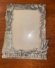 Vintage Smith Western Grand Canyon Pewter 5x7 Picture Frame Fred Harvey picture