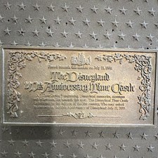 Disney Disneyland 50th Anniversary Castle Metal Plaque LE 1171/4800 (2005) picture