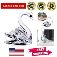 Lifelike K9 Crystal Swan Figurine - Perfect Gift for Special Occasions picture