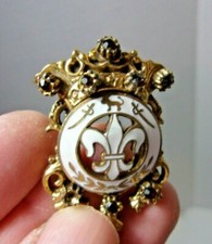 Rare Antique Vintage Enameled Fraternal Organization Pin picture