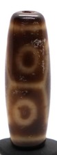 Ancient Himalayan Tibetan Nepalese four Eye Dzi Agate Stone Bead Amulet Pendant picture