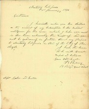 GENERAL RILEY SCARCE CALIFORNIA LAST MILITARY GOVERNOR AUTOGRAPH LETTER 1850  picture