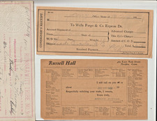 Historical Paper Ephemera 19th Century to 1921 Receipts Advertising and others picture
