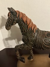 Vtg Carved Horse Heavy Resin Western/Southwestern Equestrian 8.5x4.5x10 Rare     picture