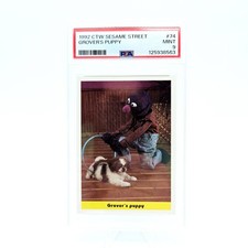 1992 Sesame St Grovers Puppy #74 PSA 9 Grover Dog Training picture