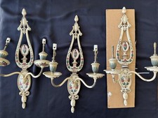 Antique E.F. Caldwell Hand painted Wall Sconce Lot Roses Shabby Restoration Lot picture