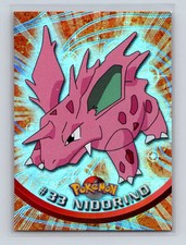 Nidorino #33 Pokemon Topps TV Animation Series 1 Rainbow Foil 1st Print NM/LP picture