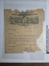 1897 G Elias & Bro Buffalo NY Illustrated Lumber Letterhead Houston Texas Letter picture