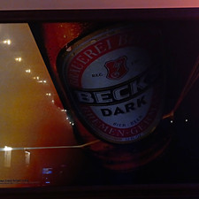 Beck’s Dark Beer Framed Mirror Bar Sign, Brauerei Beck & Co Bremen picture
