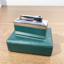 Vintage Stowa Green Leather Lighter, Model Chronex 3000 Germany 1960 + Box picture