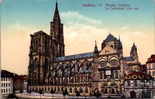 Strasbourg Cathedral South Side Architecture Strasbourg France Vintage Postcard picture