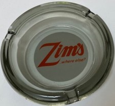Rare Vintage Zim’s “Where Else” San Francisco Smokey Glass Cigarette Ashtray picture