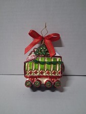 Waterford Holiday Heirlooms Glass Ornament Lismore Christmas Train Wreath Car picture