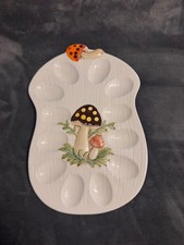 Vintage Sears Merry Mushroom Deviled Egg Tray Platter Plate 1976 Retro MCM Japan picture