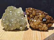 Set of (2) natural yellow & dark orange calcite specimens BL46 picture