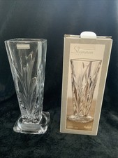 Shannon Dorset Crystal Vase 8 1/4” Tall In Original Box picture